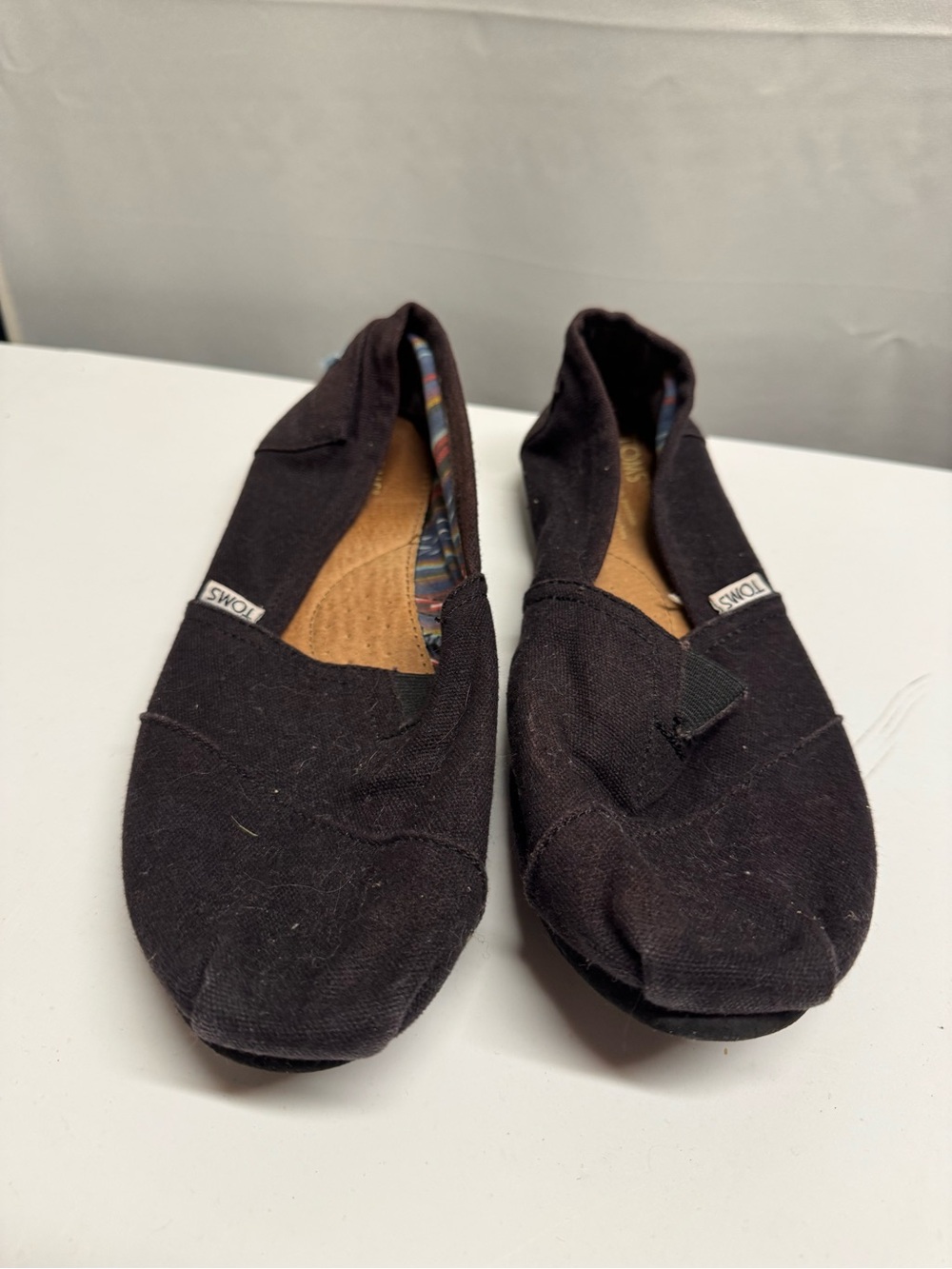 Toms Black Canvas Slip-On Loafers for Men
